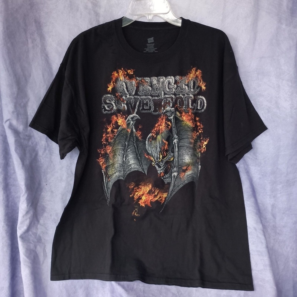 Avenged Sevenfold Tonight the World Dies Bat Graphic Band Tee
